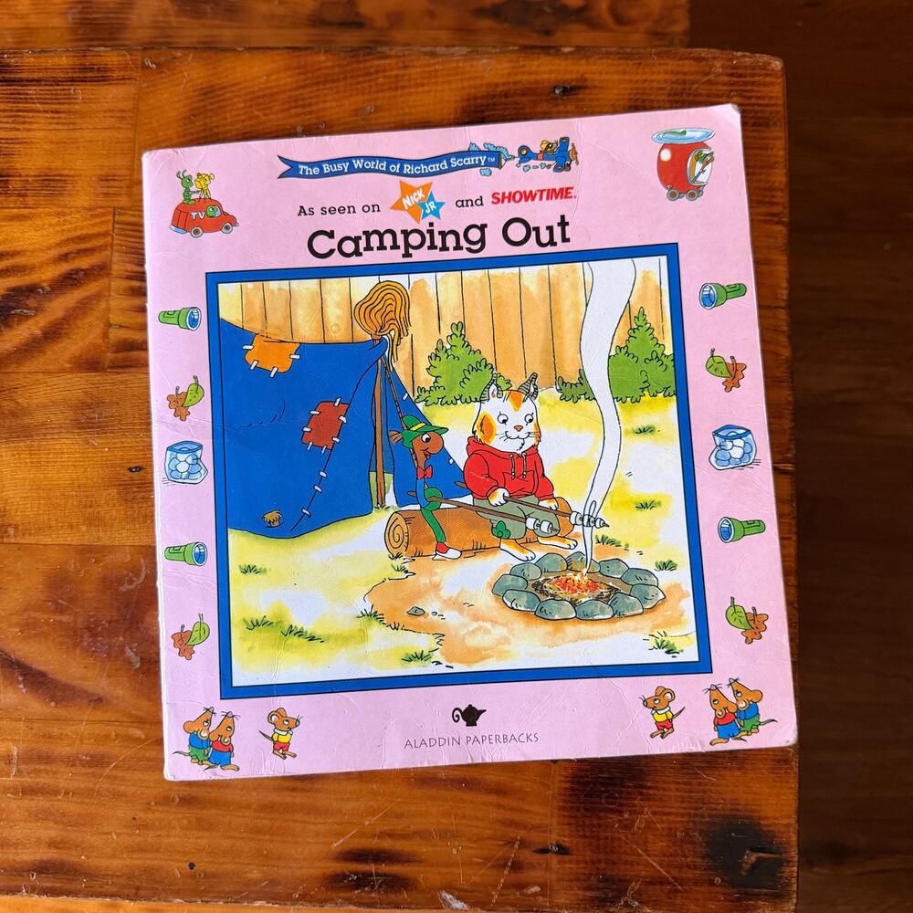 Vintage 1994 Nick Jr The Busy World Of Richard Scarry Camping Out Paperback Book